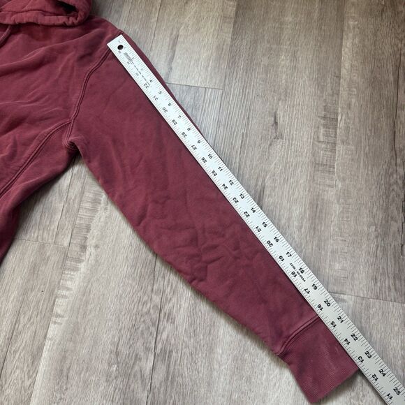 J.Crew Knit Goods Men's Heavyweight Sweatshirt Hoodie Red Size Small - Picture 7 of 8